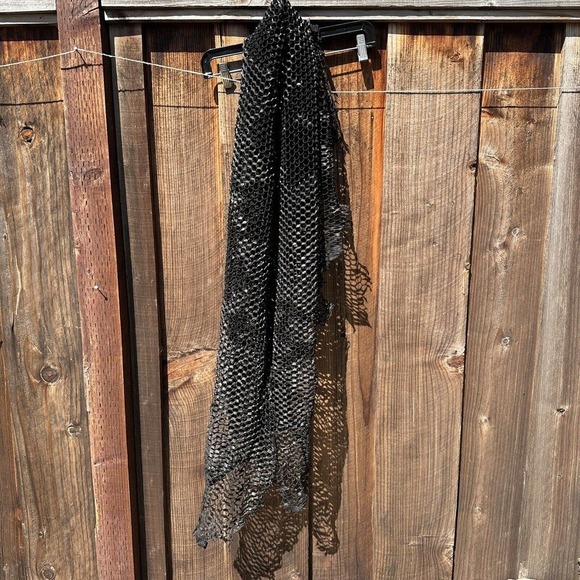 Fishnet laser cut Leather Black Brown for clothing and sewing, DIY - Picture 6 of 7